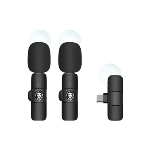 Green Lion 3 in 1 Wireless Microphone - Black